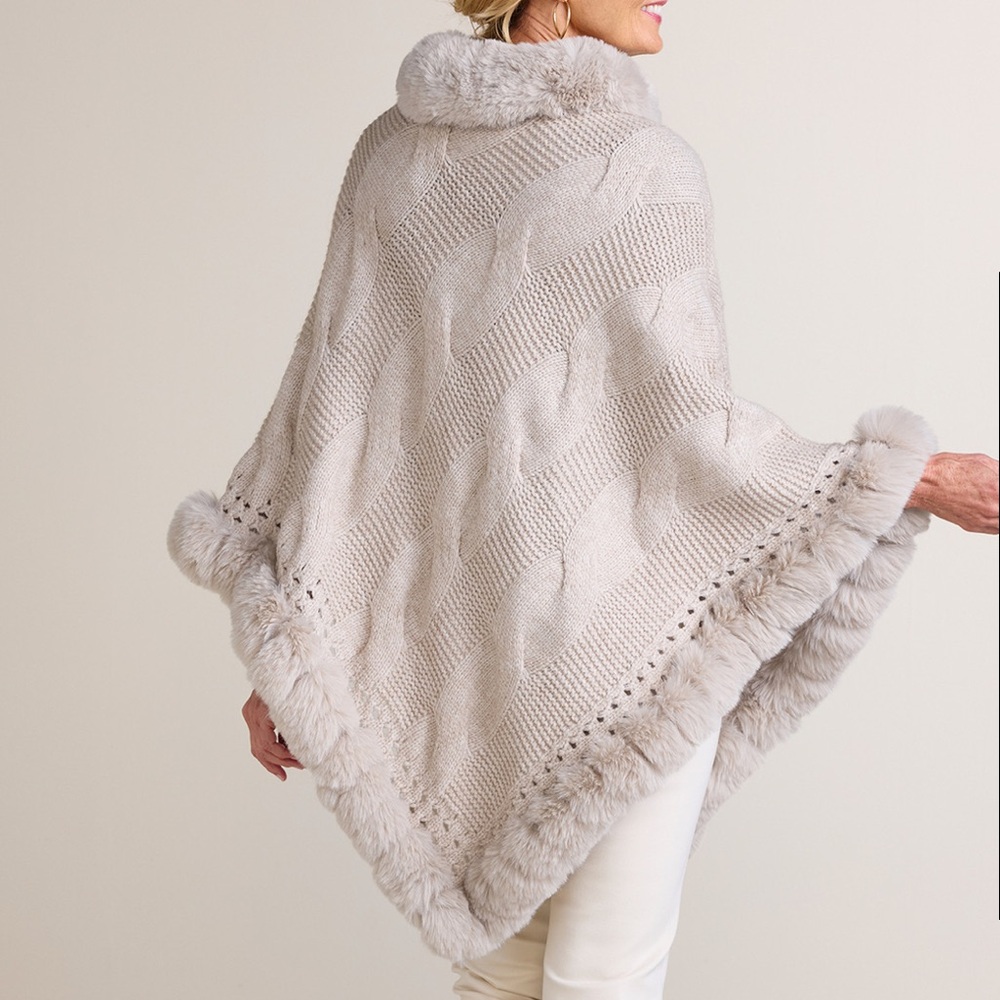 Alexi Cable Knit Poncho